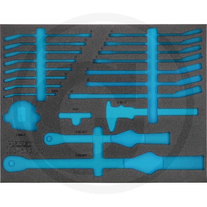Hazet weichschaumeinlage leereinlage ohne werkzeuge -  hazet safety insert system (sis)