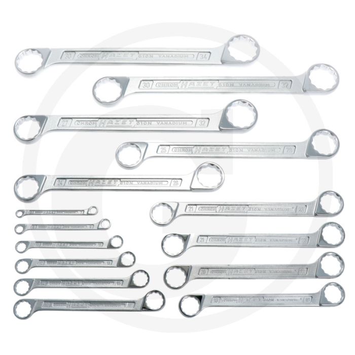 Hazet ringsleutelset 15-delig - sleutelmaten: 6x7 t/m 30x34 mm