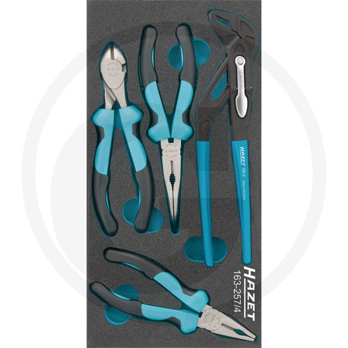 Hazet tangenset 4-delig - universele, krachtzijkniptang, telefoon- & combinatietang