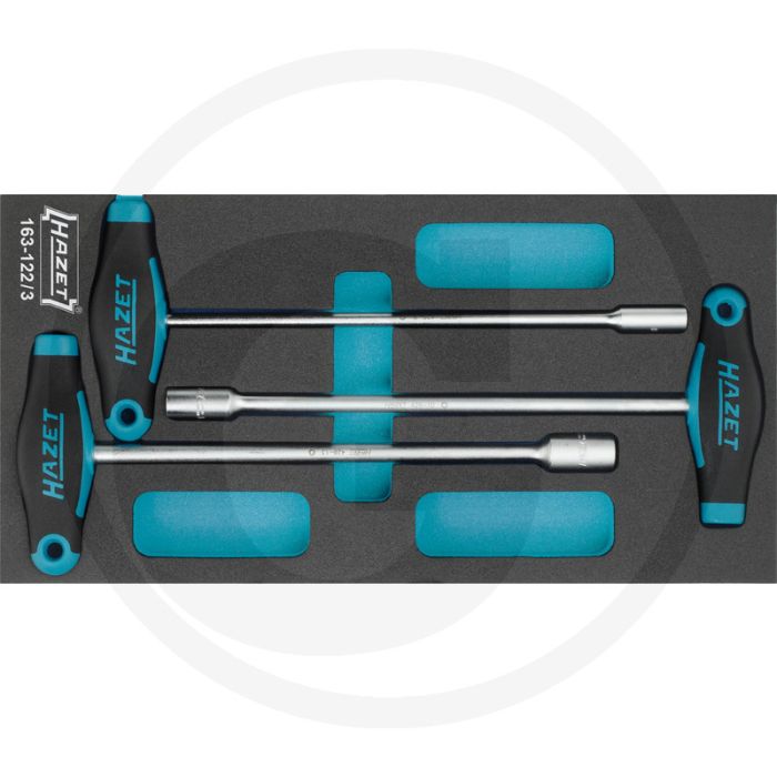 Hazet dopsleutelset met t-greep 3-delig - sleutelmaten 8, 10, 13 mm