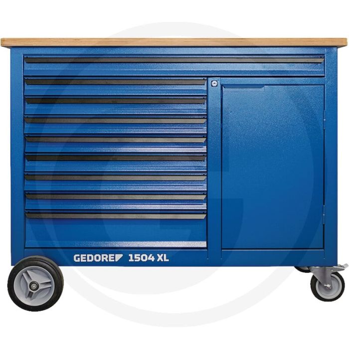 Gedore gedore werkbank met professioneel assortiment "agrar", 306-delig - gedore blauw, ral 5017 - draagvermogen 750/1000 kg