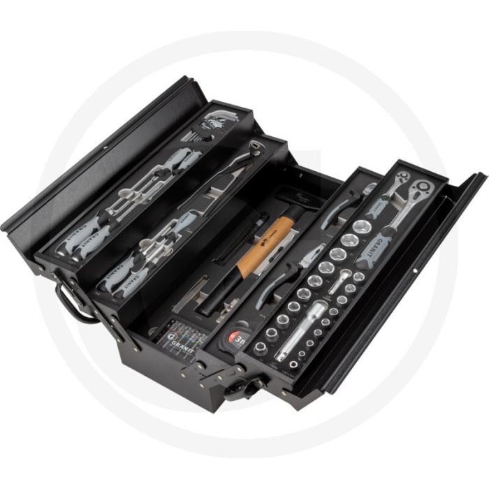 Coffre à outils Black Edition Heavy Duty complet, 54 pièces - dimensions : 530 x 200 x 200 mm Coffre à outils Black Edition Heavy Duty complet, 54 pièces - dimensions : 530 x 200 x 200 mm