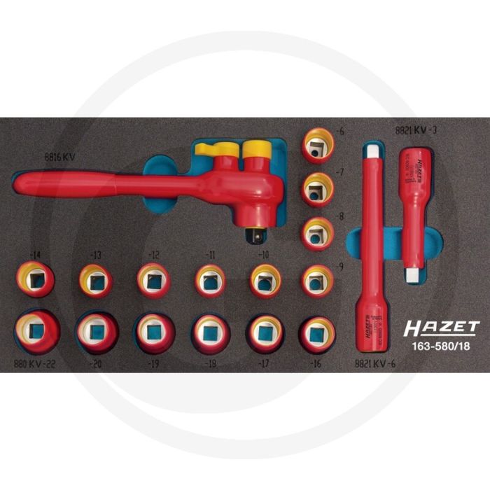 Hazet werkzeug-sortiment 18-teilig - vierkant 10 mm (3/8 zoll) Hazet werkzeug-sortiment 18-teilig - vierkant 10 mm (3/8 zoll)