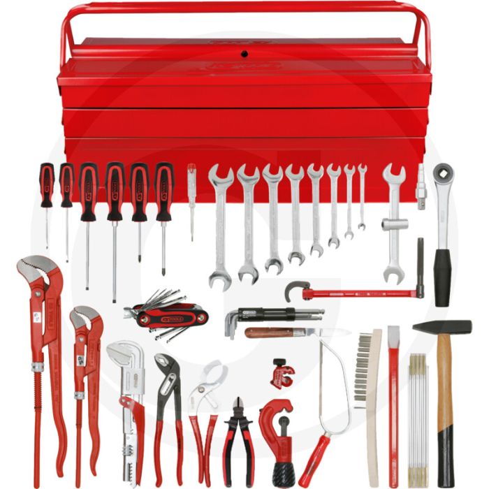 Ks tools sanitair-premium-gereedschapsset, in metallkiste, 34-tlg. - optimaal voor sanitairwerk Ks tools sanitair-premium-gereedschapsset, in metallkiste, 34-tlg. - optimaal voor sanitairwerk