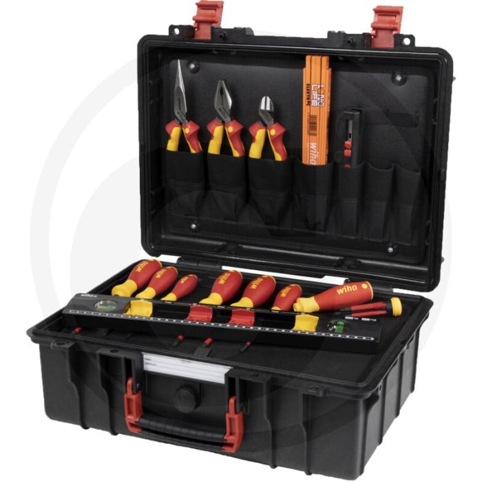 Vde koffer - werkzeugkoffer basic set 18-tlg. mit vde-zertifizierten handwerkzeugen