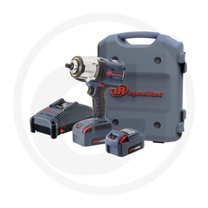 Ingersoll rand accu slagmoersleutelset 1/2" 20v w7152-k22b - max. draaimoment 1.360 nm