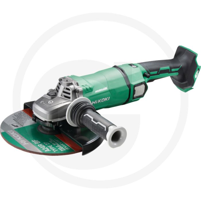 Hikoki haakse slijper, 230 mm, accu, 36 v g3623da (basic) - borstelloze motor, at-modus, kick-back-stop