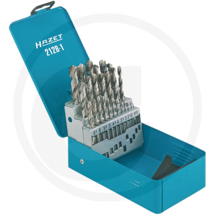 Kit de forets hélicoïdaux Hazet 25 pièces, forets hélicoïdaux hss 1-13 mm, din 338 Kit de forets hélicoïdaux Hazet 25 pièces, forets hélicoïdaux hss 1-13 mm, din 338