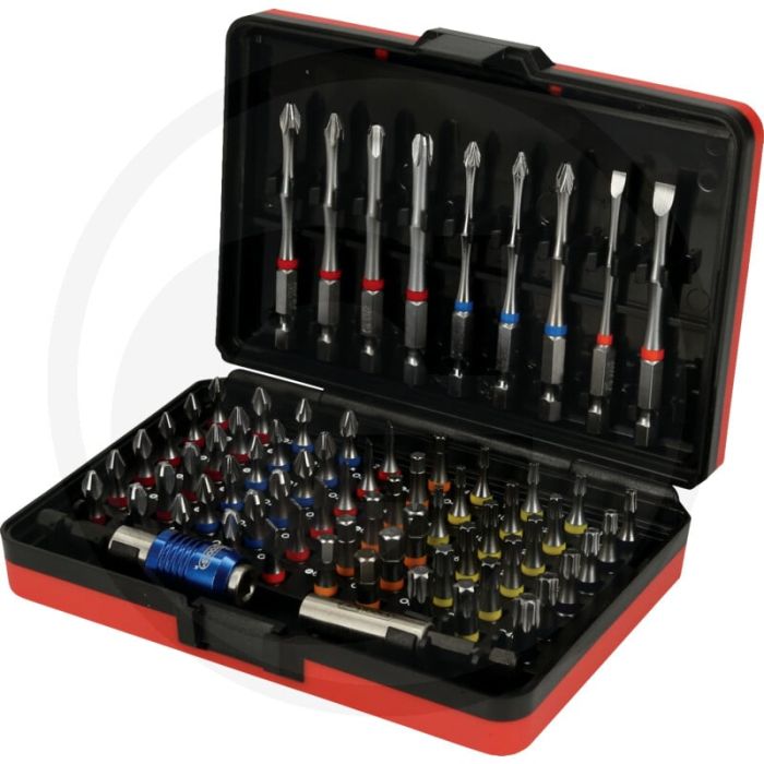 Ks tools Coffret d'embouts 1/4" torsionpower, 71 pièces - code couleur, porte-embouts magnétiques à changement rapide