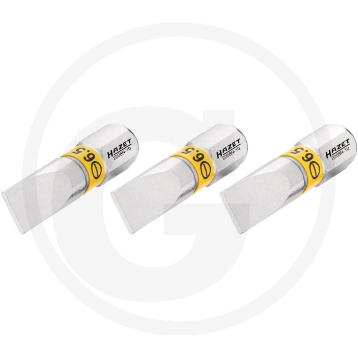 Hazet schraubendreher-einsatz-satz (bit) 3-teilig - schlitz profil 1.2 x 6.5 mm