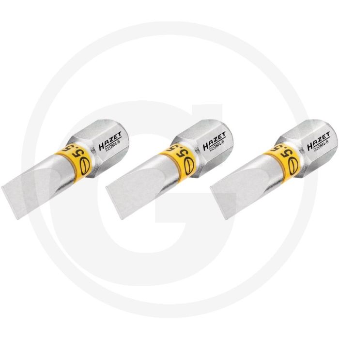 Hazet schraubendreher-einsatz-satz (bit) 3-teilig - schlitz profil 0.8 x 5.5 mm