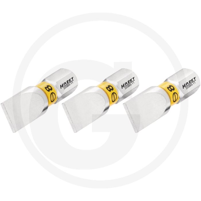 Hazet schraubendreher-einsatz-satz (bit) 3-teilig - schlitz profil 1.2 x 8 mm