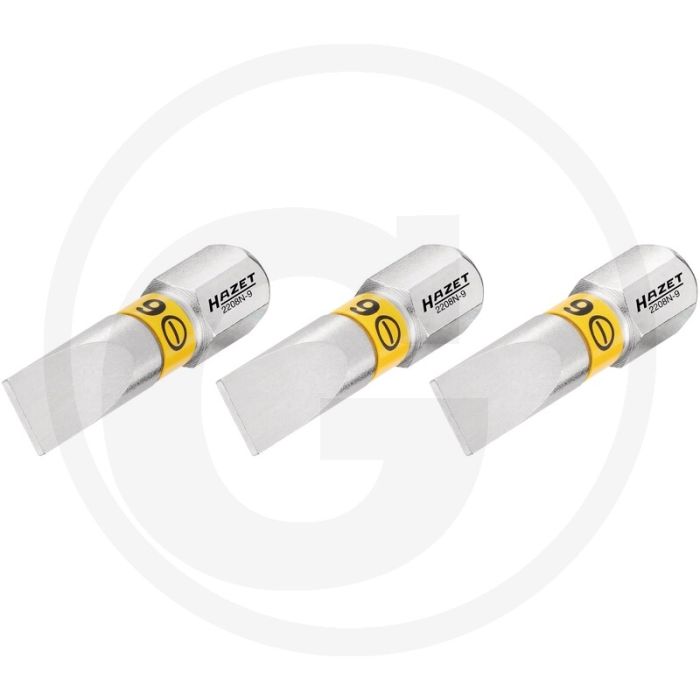 Hazet schraubendreher-einsatz-satz (bit) 3-teilig - schlitz profil 6 mm