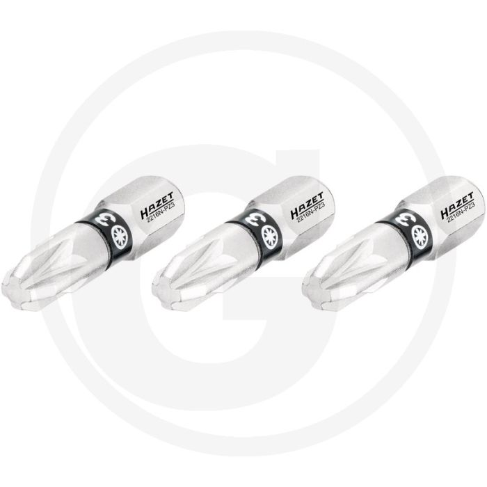 Hazet schraubendreher-einsatz-satz (bit) 3-teilig - pozidriv profil pz 3, 25 mm