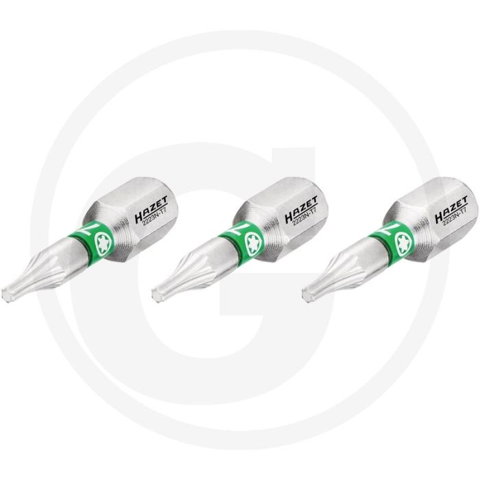 Hazet schraubendreher-einsatz-satz (bit) 3-teilig - innen torx® profil t7, 25 mm