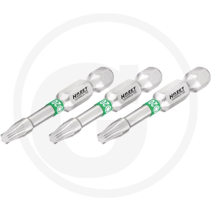 Hazet schraubendreher-einsatz-satz (bit), lang 3-teilig - innen torx® profil, t20, 50 mm