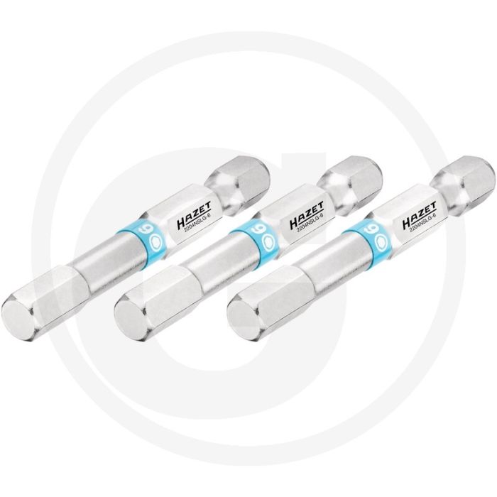 Hazet schraubendreher-einsatz-satz (bit), lang 3-teilig, 6 mm innen-sechskant Hazet schraubendreher-einsatz-satz (bit), lang 3-teilig, 6 mm innen-sechskant