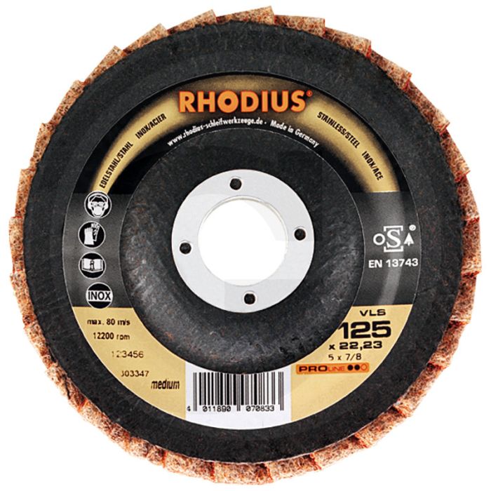 Rhodius rhodius polijst schijven vls - Ø125mm fijn 12250 u/min schuin