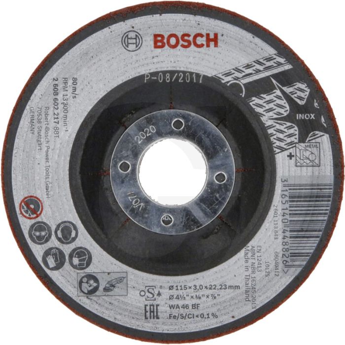 Bosch glijschijf wa 46 bf, 115 mm semi-flexibel - voor lichte voorbewerkingen Bosch glijschijf wa 46 bf, 115 mm semi-flexibel - voor lichte voorbewerkingen