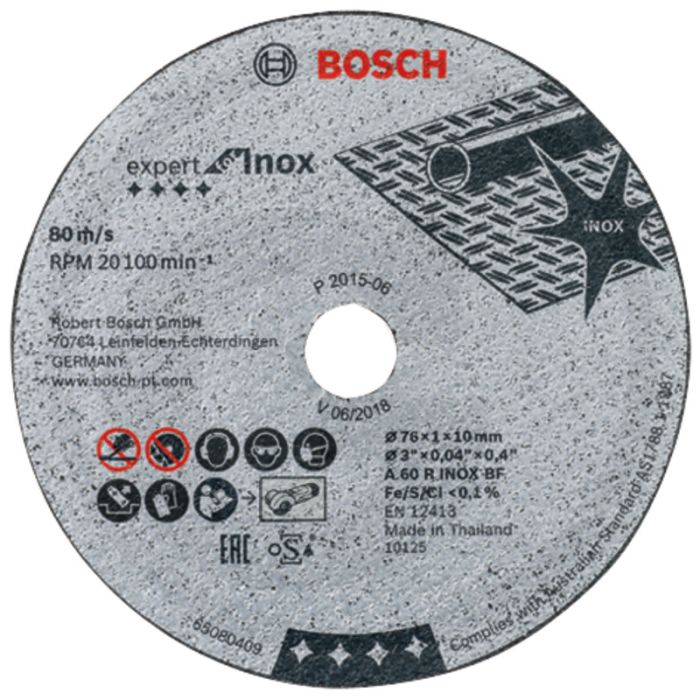 Bosch doorslijpschijf expert voor rvs Ø76x1,0x10,0mm
