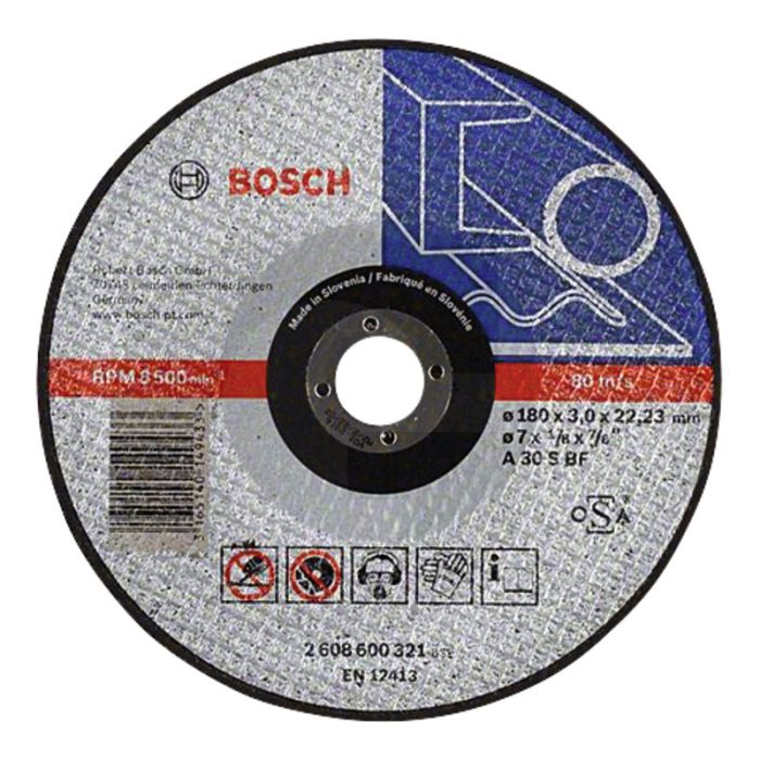 Bosch doorslijpschijf rapido standaard voor staal 180x3x22,24mm