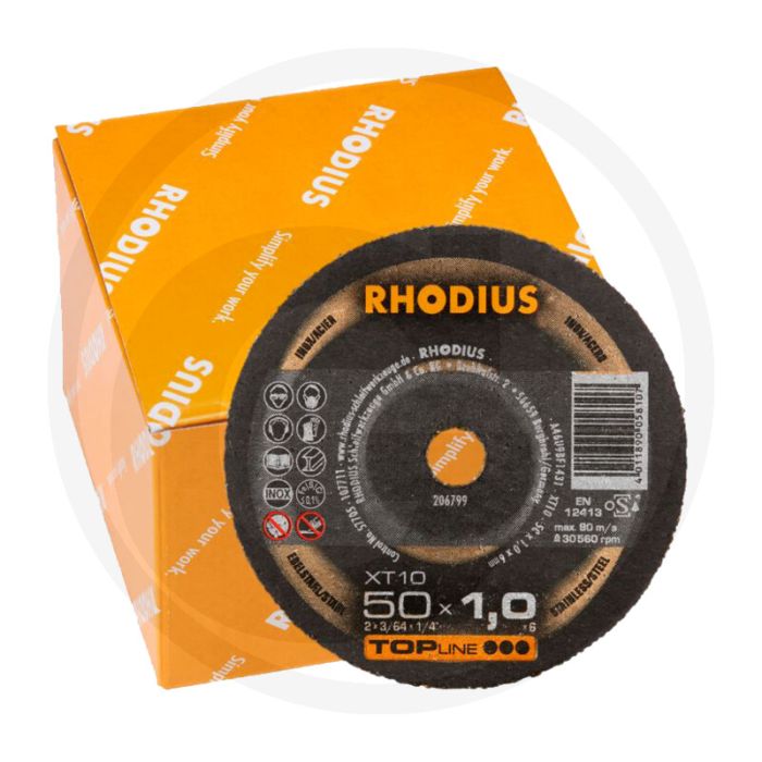 Rhodius rhodius trennscheibe xt10 vpe 50 xt10 für edelstahl Ø50x1,0x6,00mm