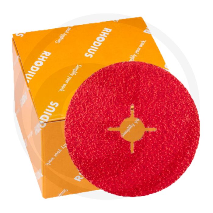 Disque abrasif en fibre de Rhodius kfk ceramicon, Ø125mm, k 24, 12250 u/min