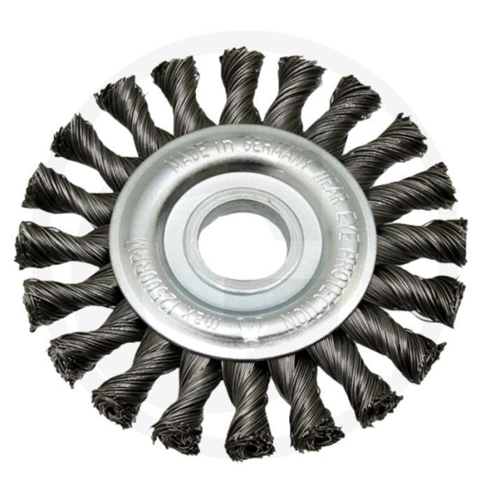 Ks tools staaldraadborstel, 0,5 mm, Ø: 115 mm, 20 vlechten, staal 0,5 - gezopfte ausführung
