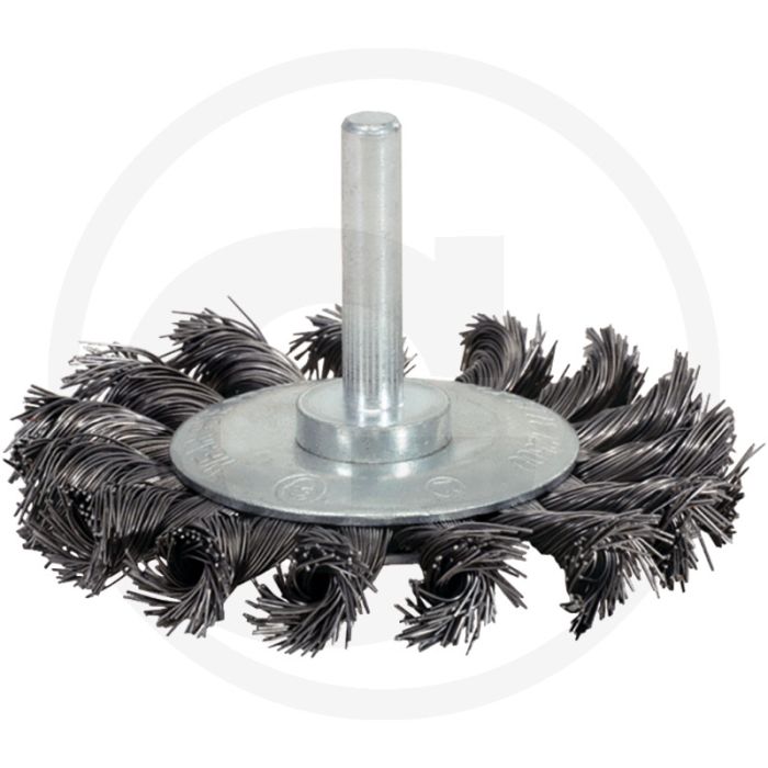 Ks tools staaldraadborstel 0,3mm, Ø: 75mm - industrieversie met 6 mm opspandoorn