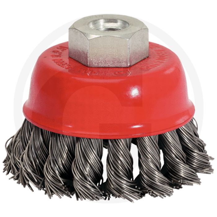 Ks tools staaldraadborstel 0,5 mm, Ø 65 mm, aantal vlechten: 18, voor einhandwinkelschleifer