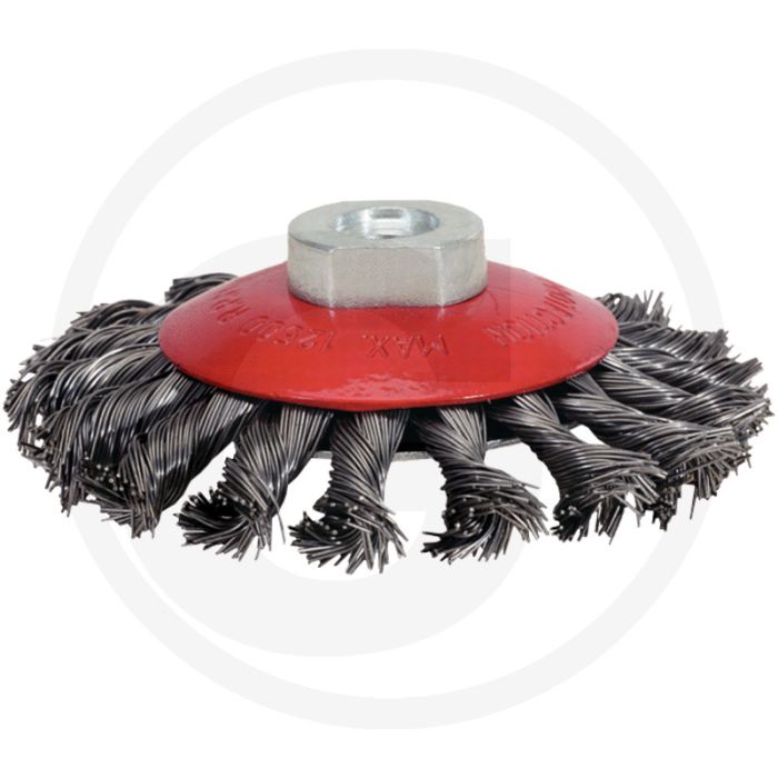 Ks tools staaldraadborstel, kegelvormig 0,5 mm, Ø staaldraad 0,5, aantal vlechten: 18 - industriële versie Ks tools staaldraadborstel, kegelvormig 0,5 mm, Ø staaldraad 0,5, aantal vlechten: 18 - industriële versie