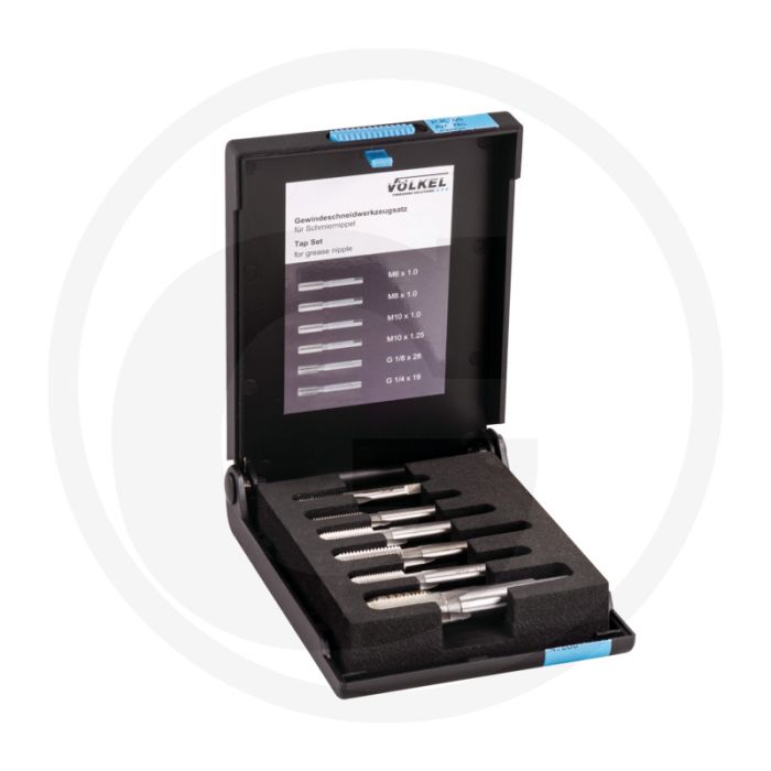 VÖlkel vÖlkel set de taraudage pour graisseurs - set de 6 pièces dans une boîte en plastique