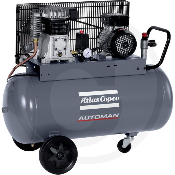 Atlas copco zuigercompressor ac 31-10 e 200 t - 200 liter ketelinhoud