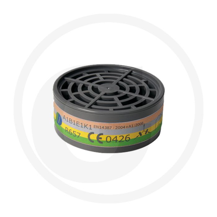 Filter type abek1 (1 stuk) voor gelaatsmasker rm605 - vervangingsfilter en14387:2004/a1:2008
