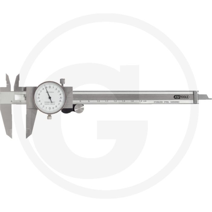 Ks tools klok-schuifmaat, meetnauwkeurigheid +/- 0,02 mm, 236 mm lengte