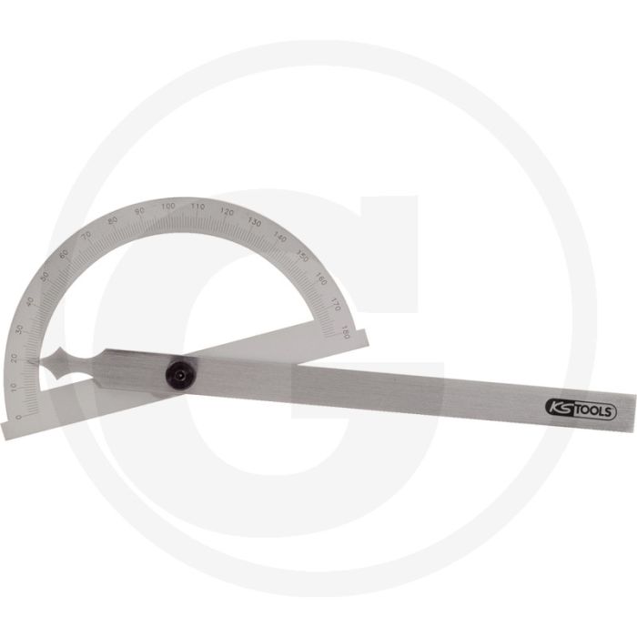 Ks tools gradenmeter met open boog, 150mm - meetbereik 0° - 180° Ks tools gradenmeter met open boog, 150mm - meetbereik 0° - 180°