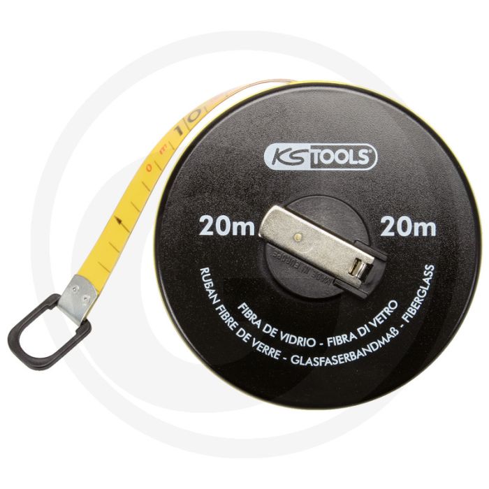 Ks tools meetlint met kunststof band 20m - glasvezelversterkt, abs behuizing Ks tools meetlint met kunststof band 20m - glasvezelversterkt, abs behuizing