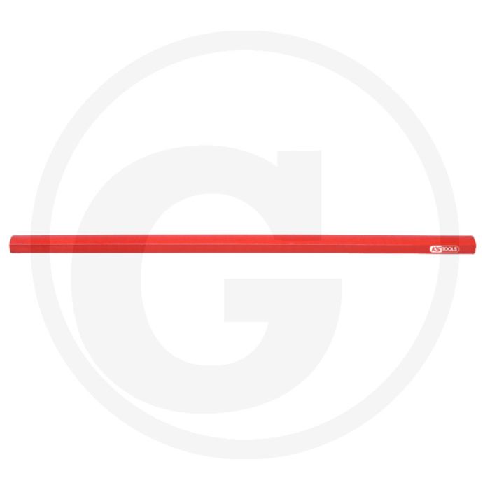 Ks tools Zimmermannsbleistift rot, flach/oval, Härte: hb, Länge: 250 mm - für raue Oberflächen (z.B. Holz)