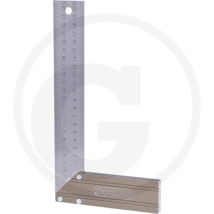 Ks tools winkelhaak met aluminium haak 250 mm - staal/zwart/gietijzer 250x140mm
