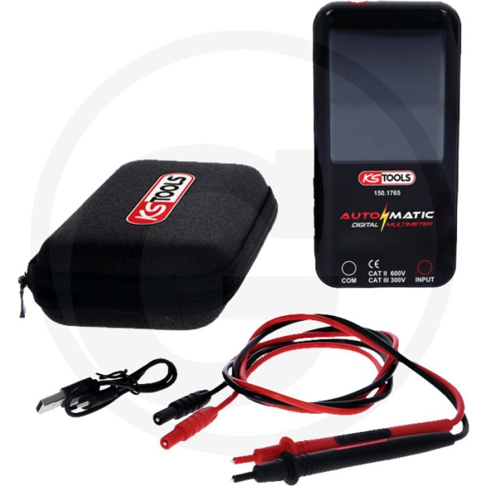 Ks tools automatisches digitales multimeter mit prüfspitzen und tasche - großes 3,5" lcd-display, verschiedene messfunktionen Ks tools automatisches digitales multimeter mit prüfspitzen und tasche - großes 3,5" lcd-display, verschiedene messfunktionen