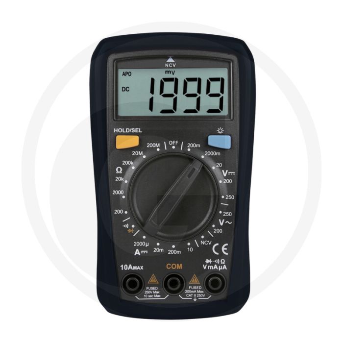 Traxor traxor multimeter "mm15" cat ii 250v, handmatige bereikselectie - ideaal voor voertuig- en systeemelektronica.