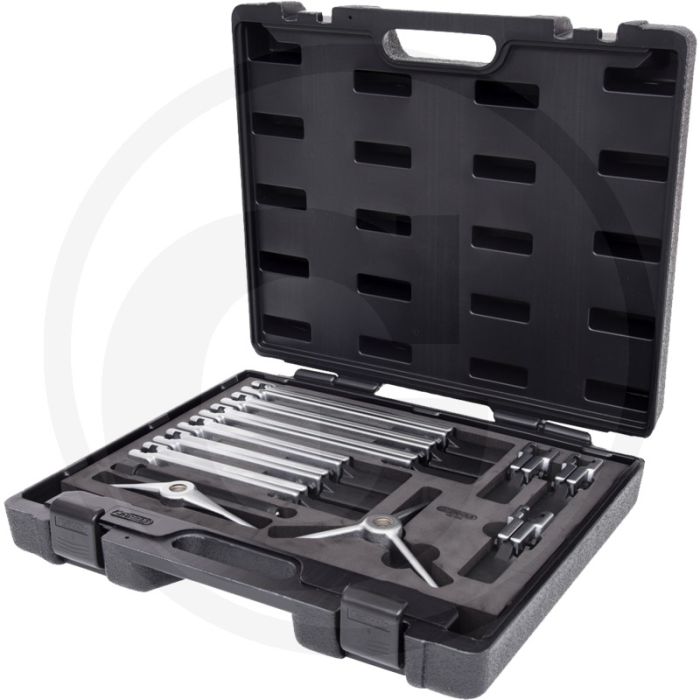 Ks tools universele trekkerset, 12-delig - spanbreedte: 100-260mm
