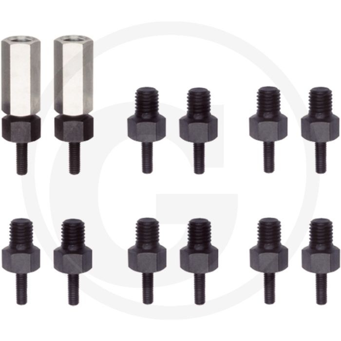 Kukko schroefdraadadapterset - schroefdraad (m4-m5-m6-m8-m10-m12)