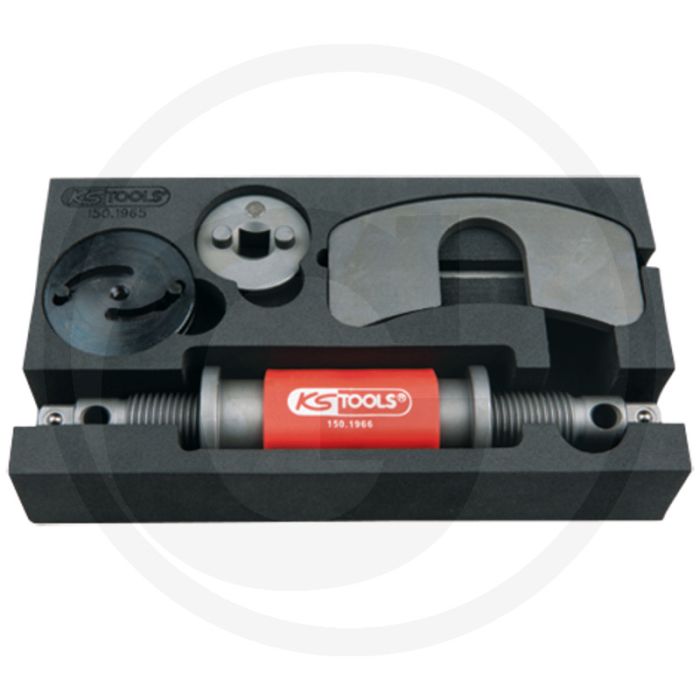 Ks tools drück- und drehsatz, 3-teilig - verstellbarer 2-poliger universal-bremsensäulenadapter Ks tools drück- und drehsatz, 3-teilig - verstellbarer 2-poliger universal-bremsensäulenadapter