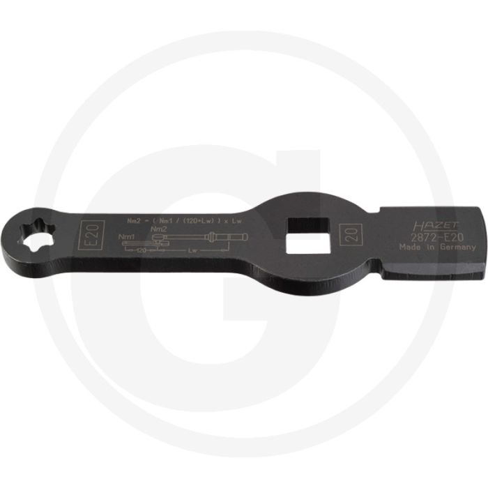 Clé à chocs Hazet torx avec 2 plans - taille de clé : e18