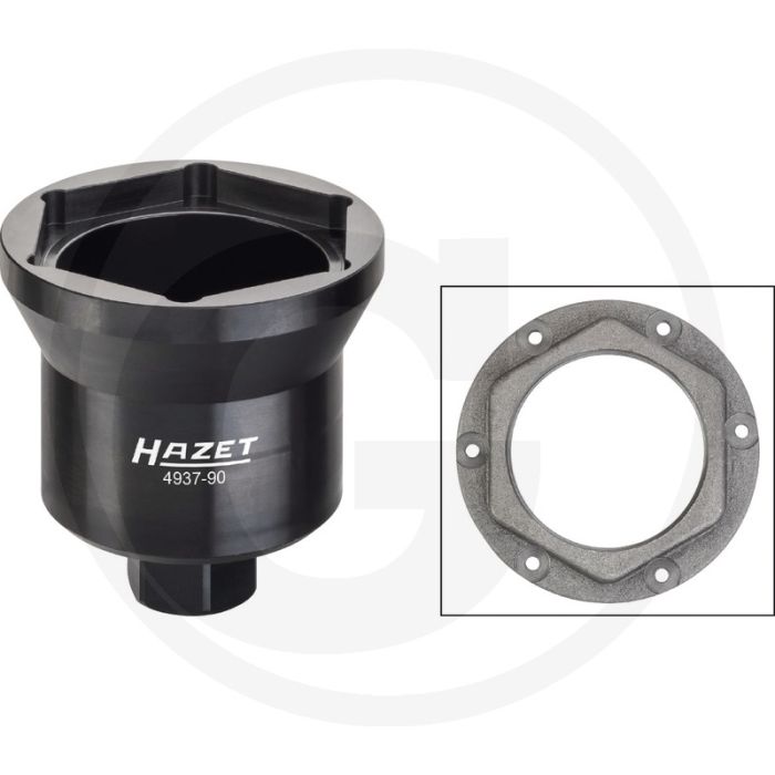 Hazet asmoer-dopsleutel bedrijfswagens passend voor iveco 90mm Hazet asmoer-dopsleutel bedrijfswagens passend voor iveco 90mm