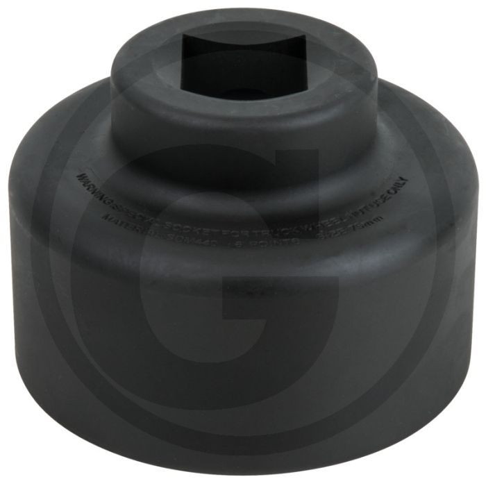 Ks tools 1" achsmuttern-schlüssel, 6-kant, kurz, 75mm - hoogwaardig speciaal-werkzeugstahl