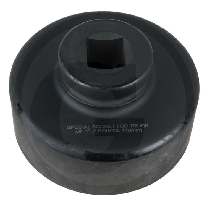 Ks tools 1" achsmuttern-schlüssel, 8-kant, kurz, 110 mm - hoogwaardig speciaal-werkzeugstahl