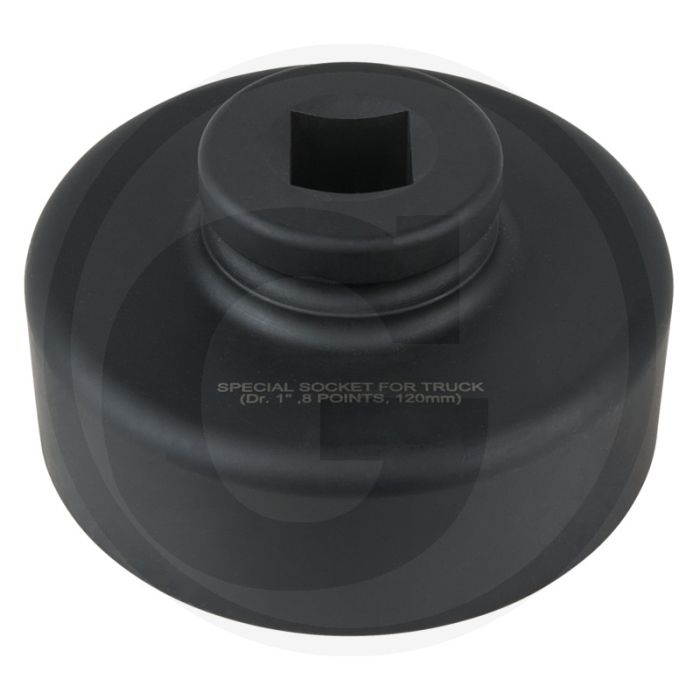 Ks tools 1" achsmuttern-schlüssel, 8-kant, kurz, 120 mm - robuuste uitvoering met hoge draaimomenten