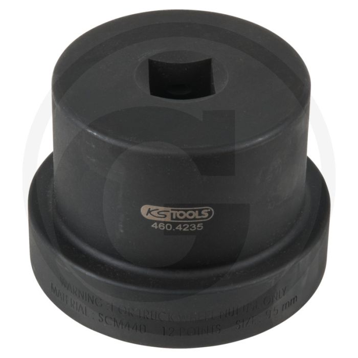 Ks tools 1" achsmuttern-schlüssel mit führungsbund, 12-kant - sleutelmaat 95mm